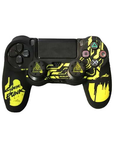 محافظ دسته بازی پلی استیشن PS4 مدل CyberPunk به همراه روکش آنالوگ